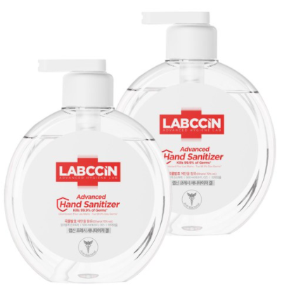 랩신 프레시 새니타이저 겔 에탄올 68% vol. 파우더리 허브향, 500ml, 2개