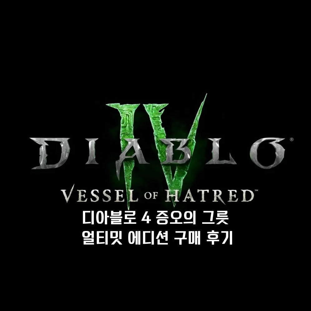 디아블로 4 증오의 그릇 얼티밋 에디션 구매 후기