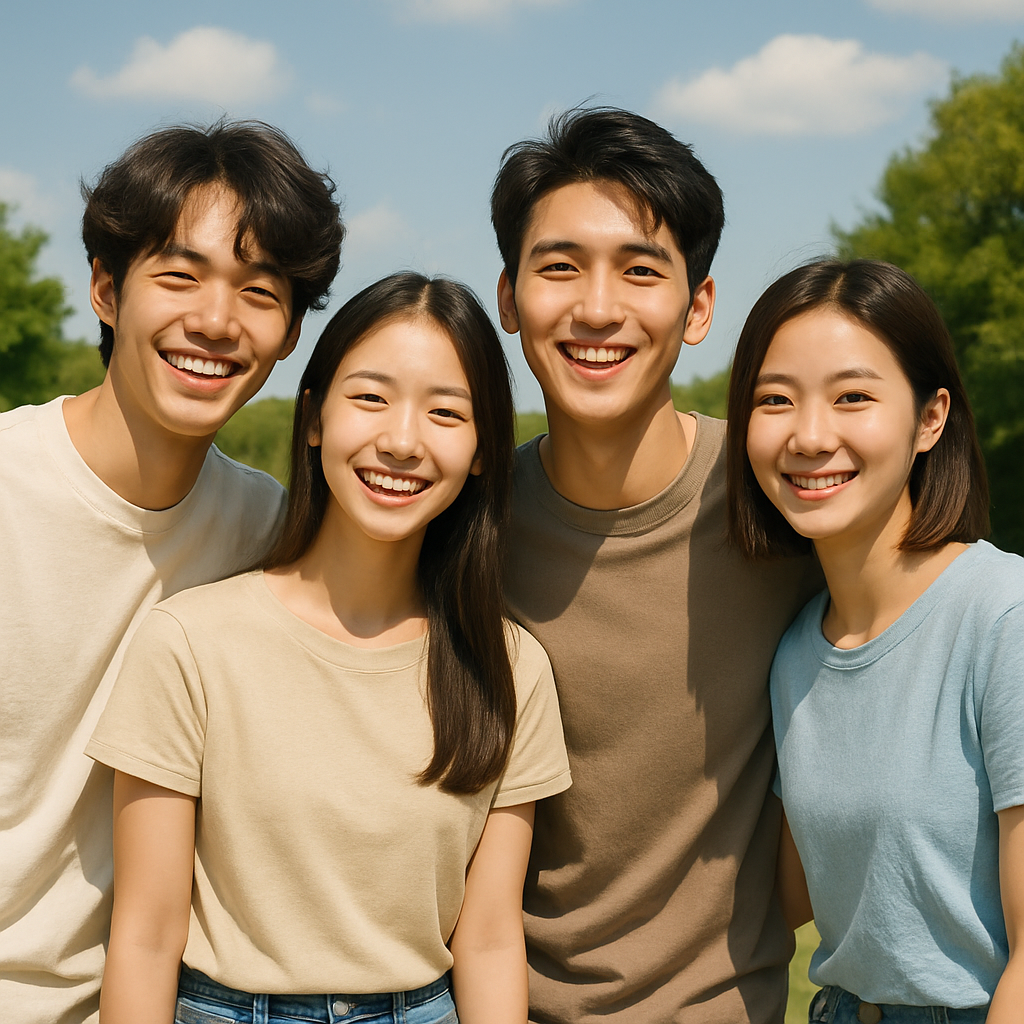 청년들 사진