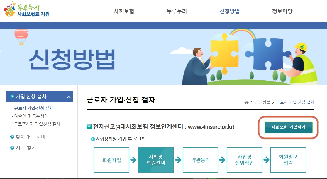 두루누리 지원금 신청방법