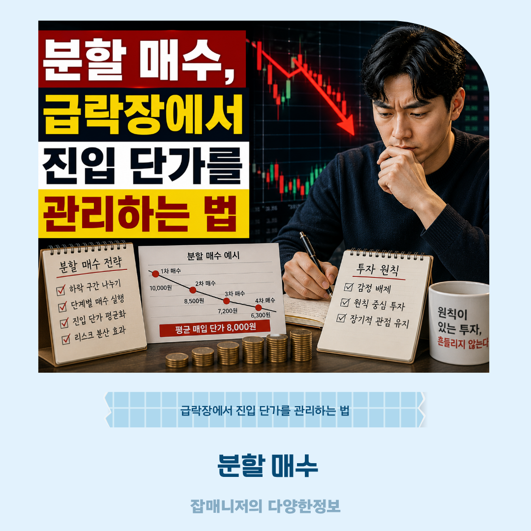 분할 매수, 급락장에서 진입 단가를 관리하는 법