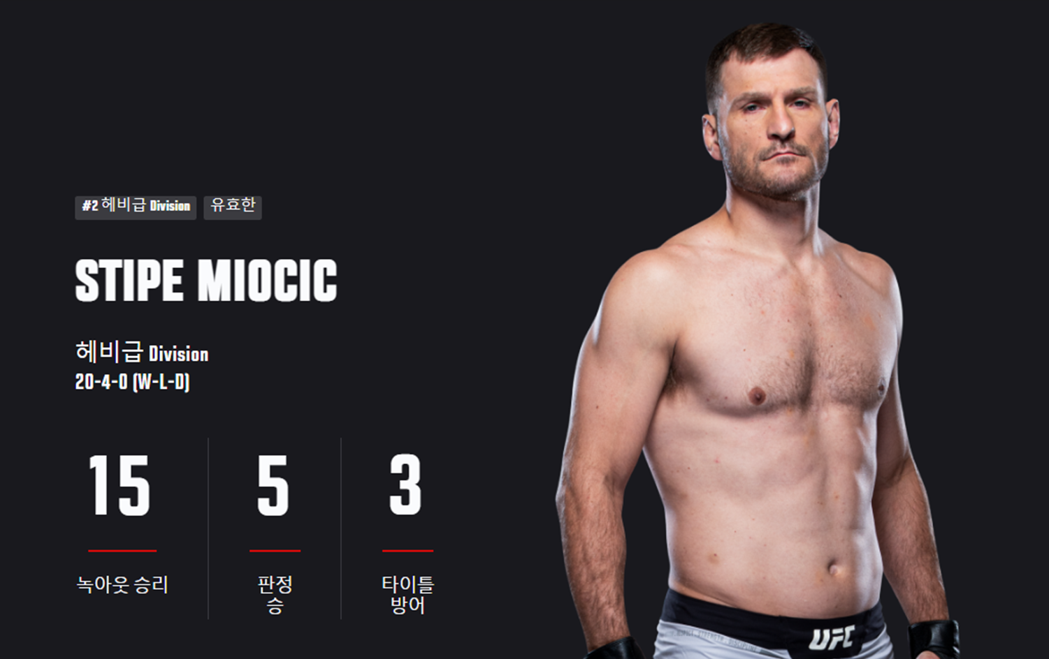 스티페 미오치치 / UFC 홈페이지