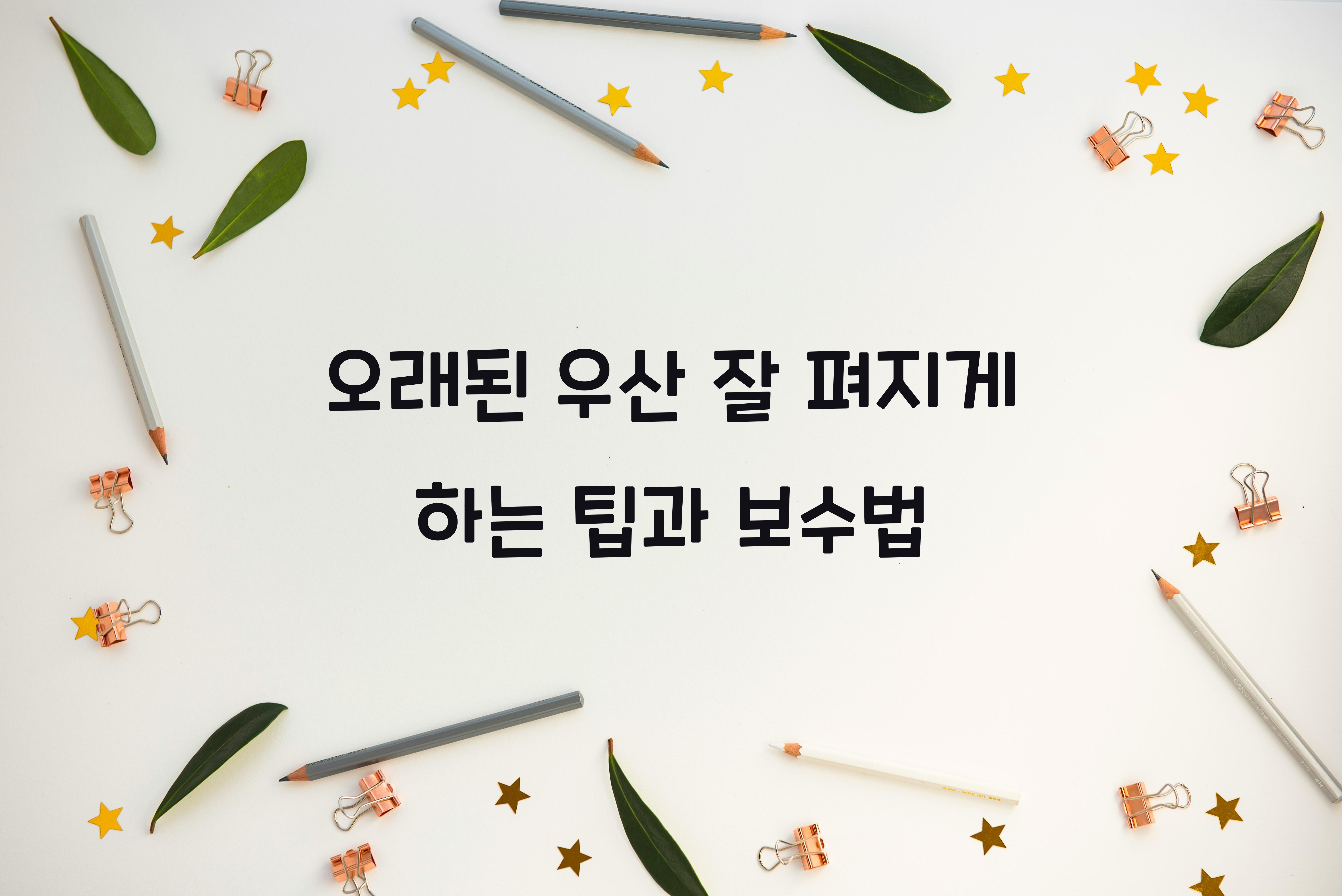 오래된 우산 잘 펴지게 하는 팁