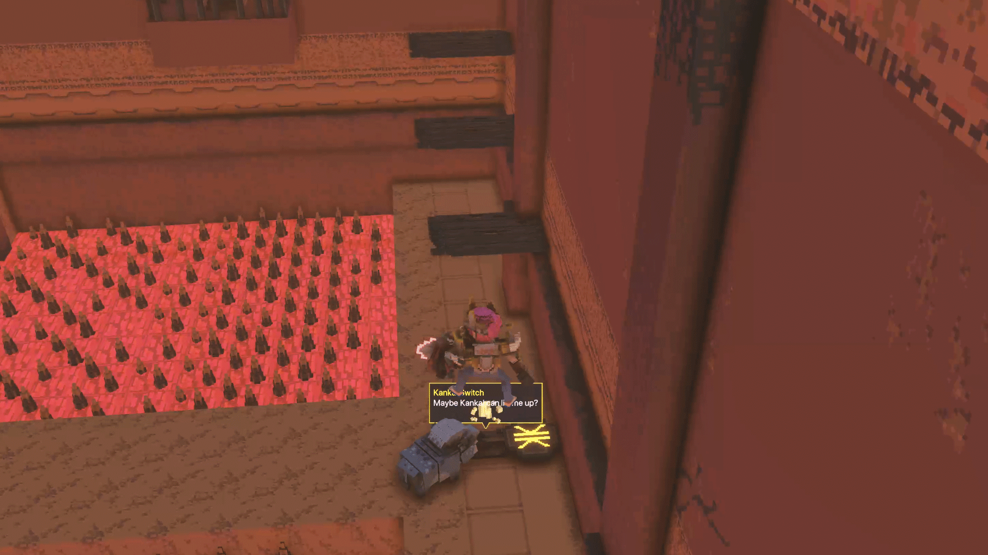 벽에서 나무로 된 발판이 나왔다.