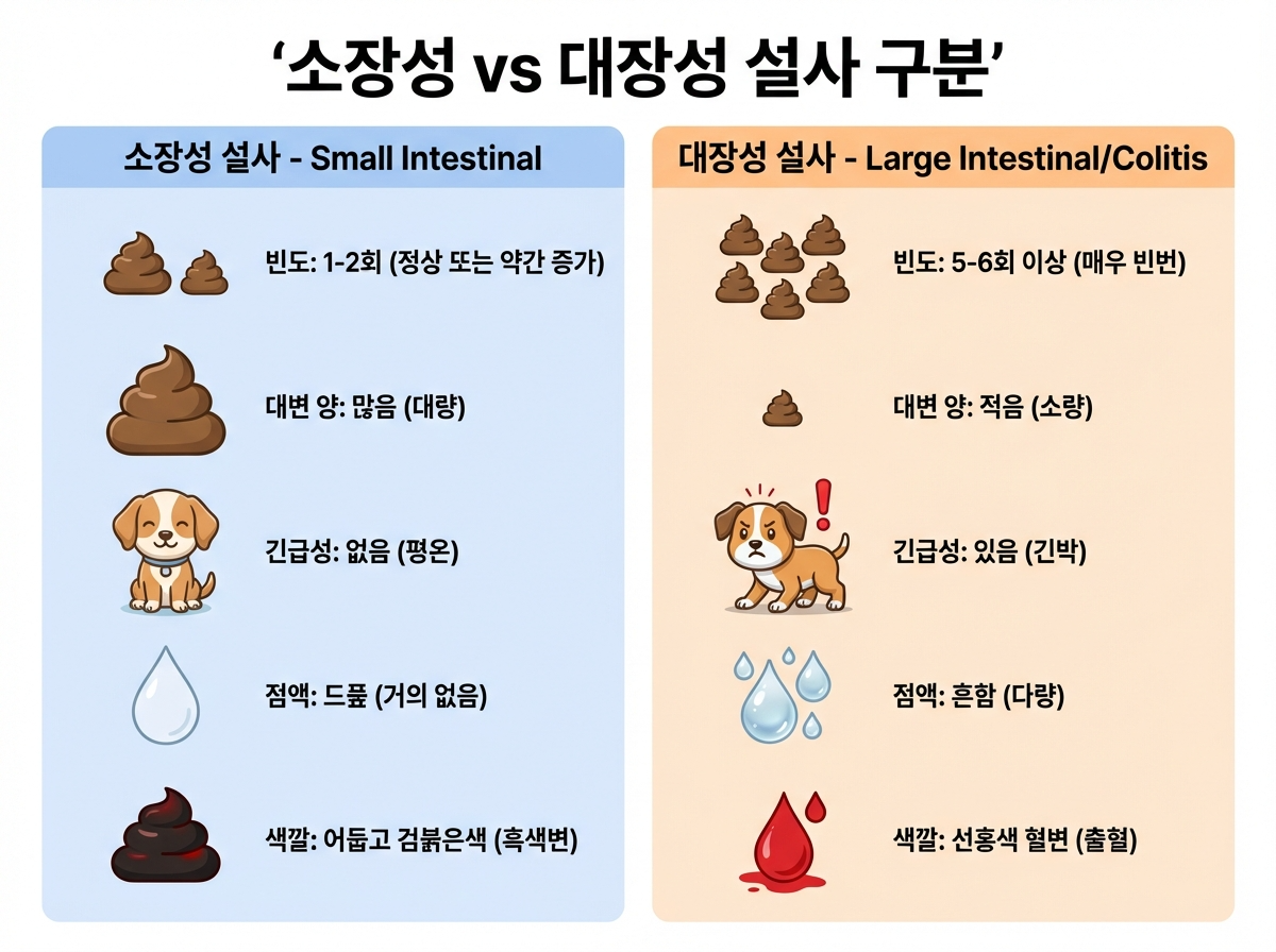 대장염(콜리티스) 증상(점액, 힘주기, 소량 변, 잦은 배변, 급박감)