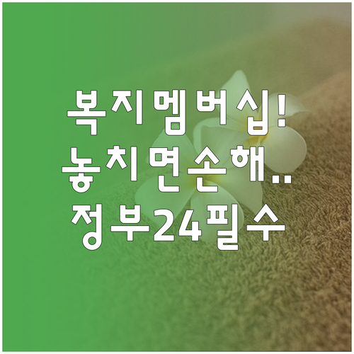 복지멤버십 맞춤형 급여 안내 서비스 ..