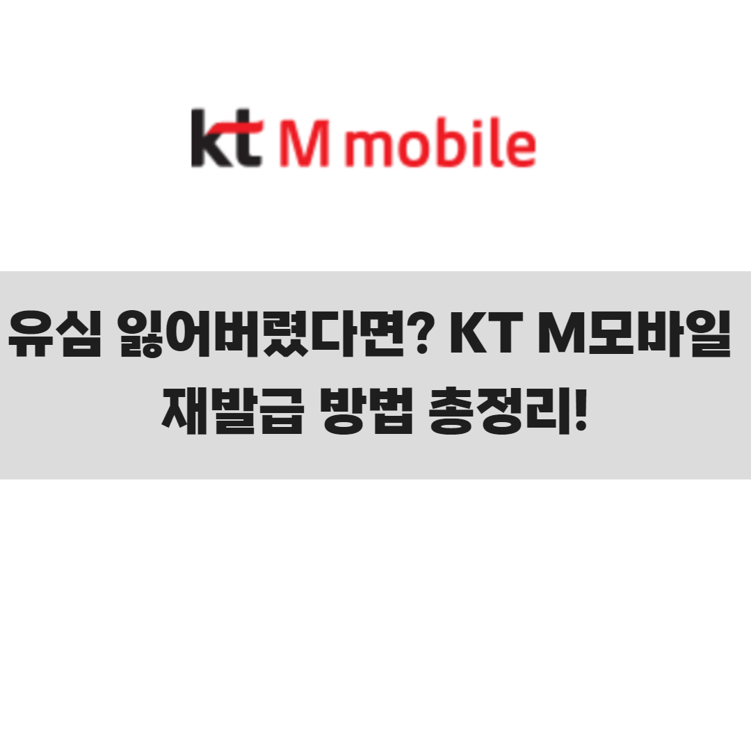 [초간단] kt M모바일 유심 재발급 방법 총정리 – 분실·파손 모두 가능!