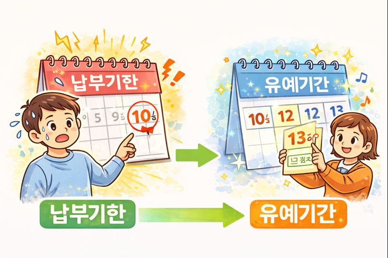 납부기한과 유예기간의 차이