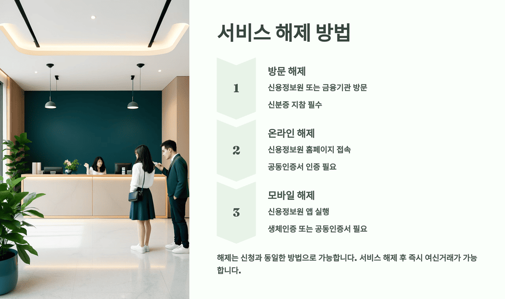 서비스 해제 방법 안내