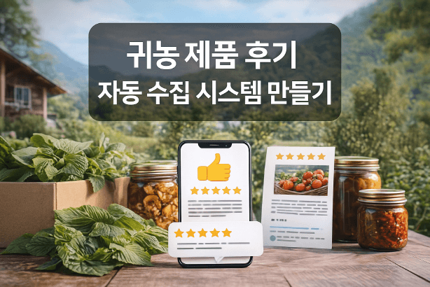 귀농 제품 후기 수집, 문자&middot;카톡&middot;리워드로 자동화하는 법