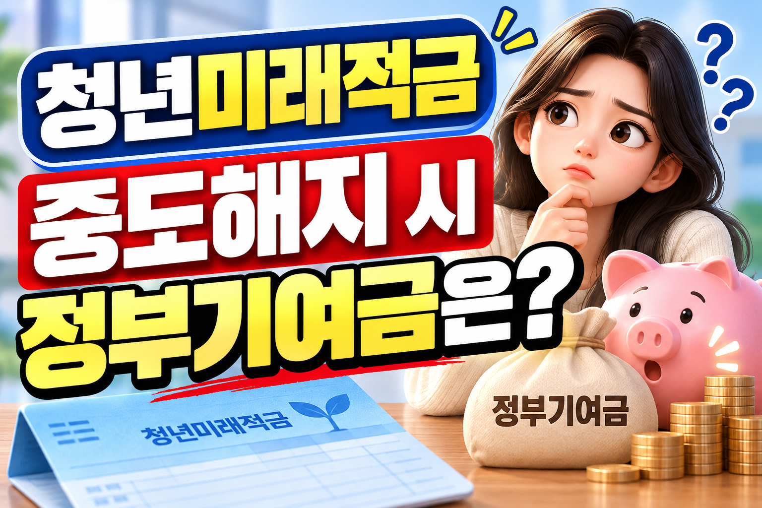 청년미래적금 중도해지 시 정부기여금은? 일반해지&middot;특별중도해지 차이