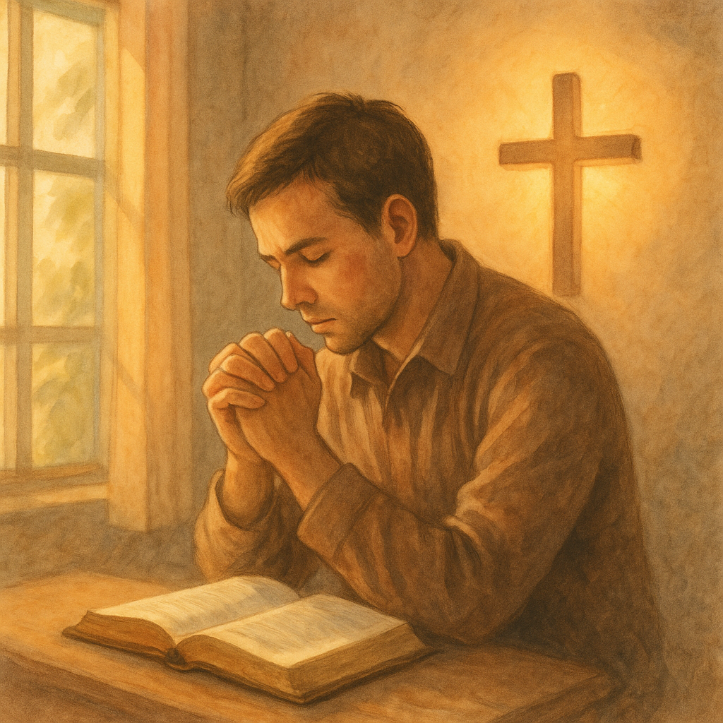 시 118:8 말씀을 보며 사람을 의지하지 말고 주님을 의지해야 함을 다시금 생각하게 해서 감사가 되었습니다. 정말 주님을 의지해야 하겠습니다. 제가 주님을 의지하는 것이 어떤 것일까요? 사람을 의지하지 말고 주님을 의지하는 삶을 살아야 하겠습니다. 주여&amp;#44; 제가 사람이 아니라 주님을 의지하는 삶을 살기 위해 사람을 의지하지 않는 마음을 가질 수 있도록 기도하는 시간을 가지는 모습입니다. 부디 이 그림을 보며 &ldquo;사람이 아니라 오직 주님만 믿고 의지하는&rdquo; 다짐을 새기시길 바랍니다.