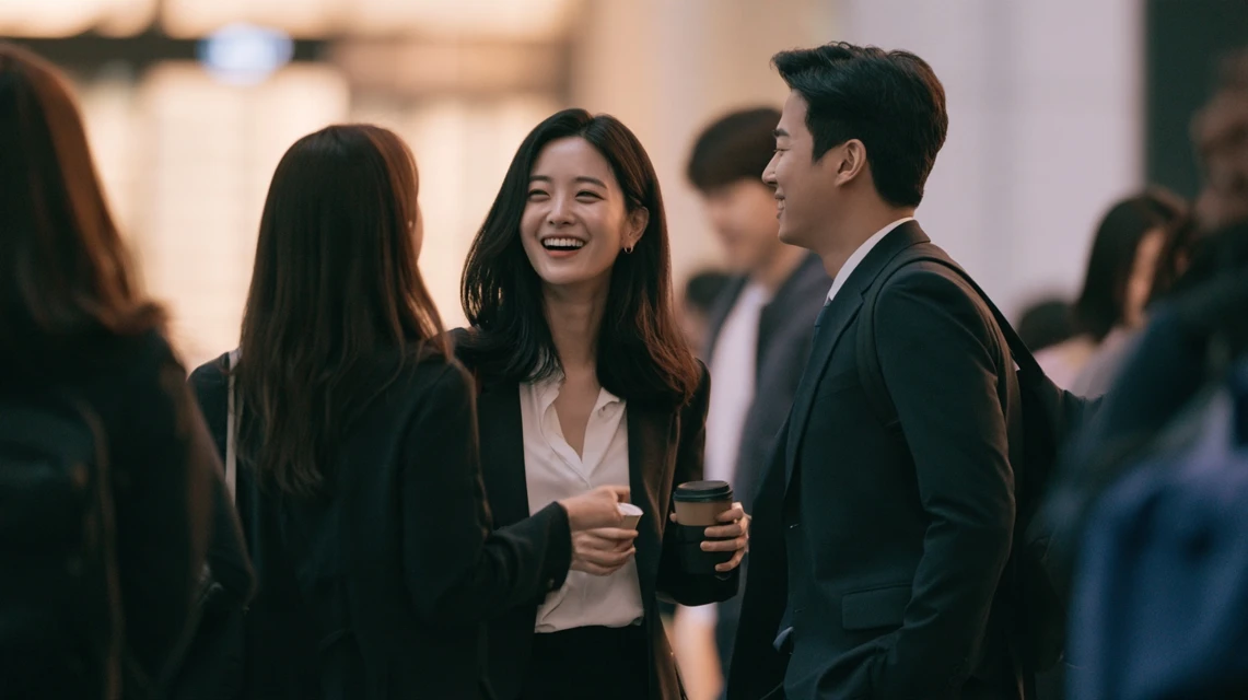 카페 모임을 자연스럽게 제안하는 직장인