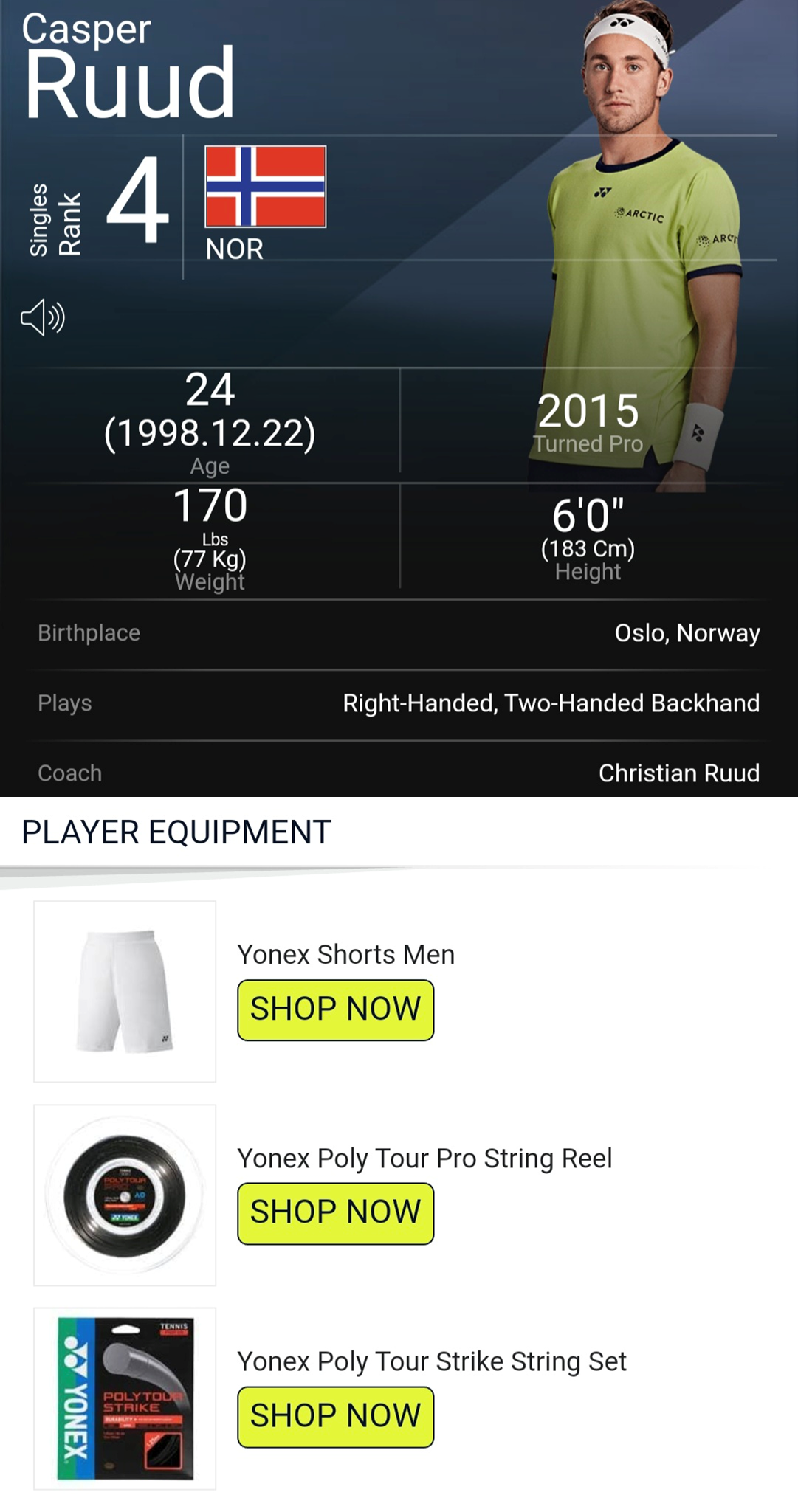 캐스퍼 루드_ATP홈페이지