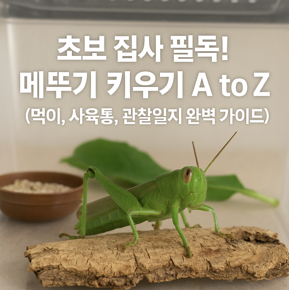 초보 집사 필독! 메뚜기 키우기 A to Z (먹이, 사육통, 관찰일지 완벽 가이드)