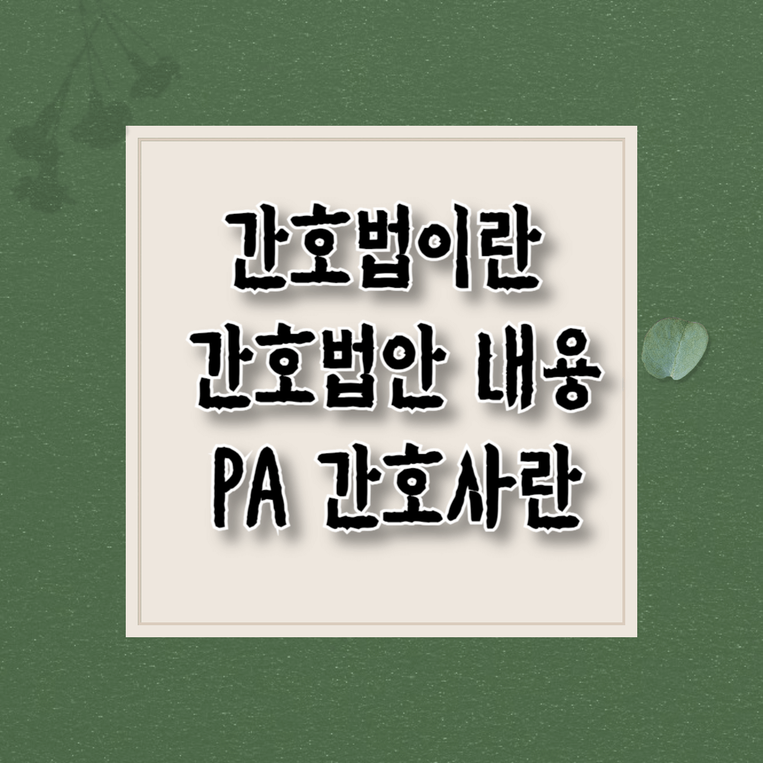 간호법 국회 통과 간호법이란 간호법안 내용