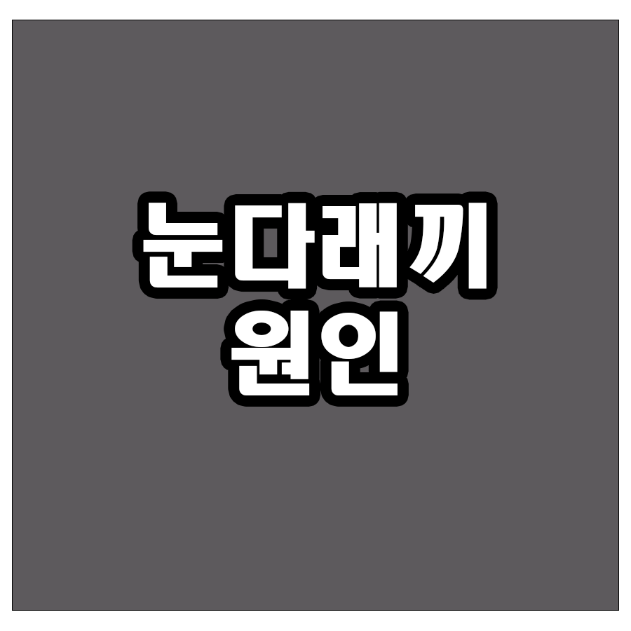 눈다래끼 원인 - 피지선과도한분비, 위생관리, 면역력저하 등