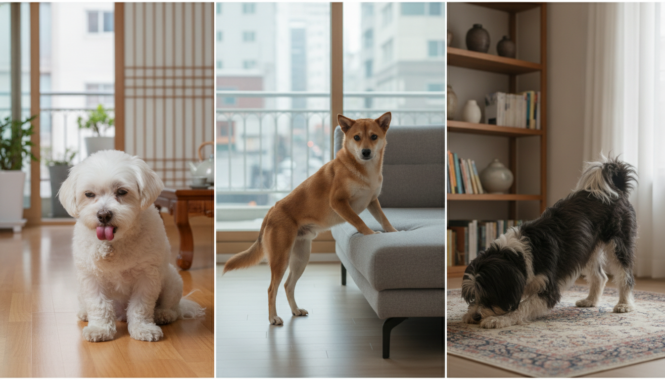 강아지가 발을 과도하게 핥거나 점프를 망설이고 기도 자세를 취하는 세 가지 통증 신호.