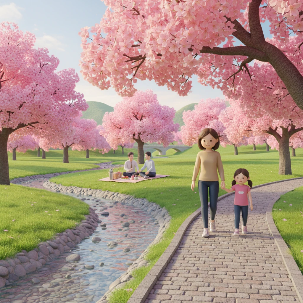 2026년 안양 벚꽃 개화 및 만개 ..