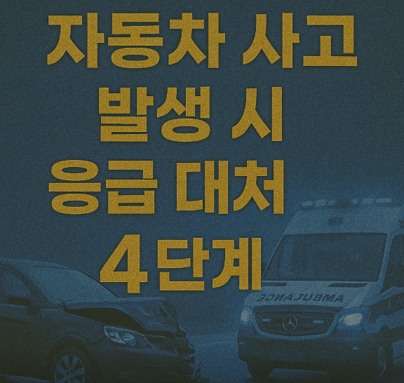자동차 사고 발생 시 응급 대처 4단계 절대 하지 말아야 될 행동 블로그 글 썸네일 사진