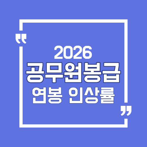2026 공무원 봉급표