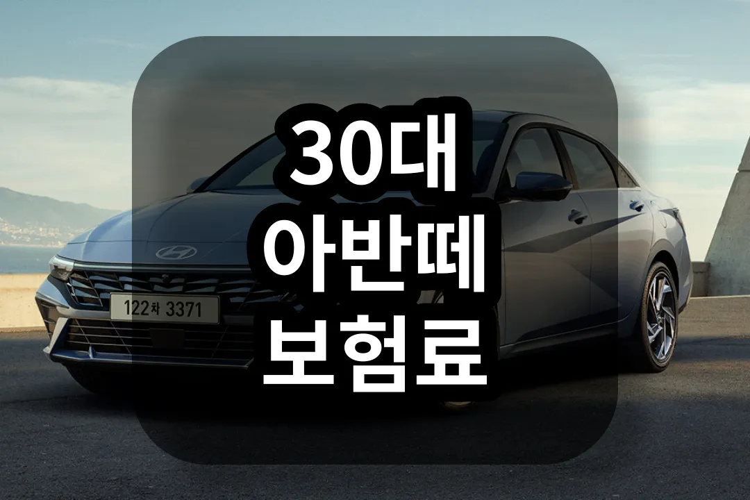 30대 아반떼 보험료