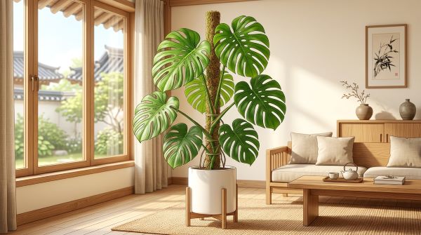 지지대세운 몬스테라