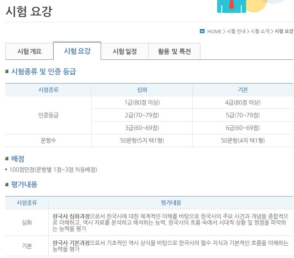 시험요강