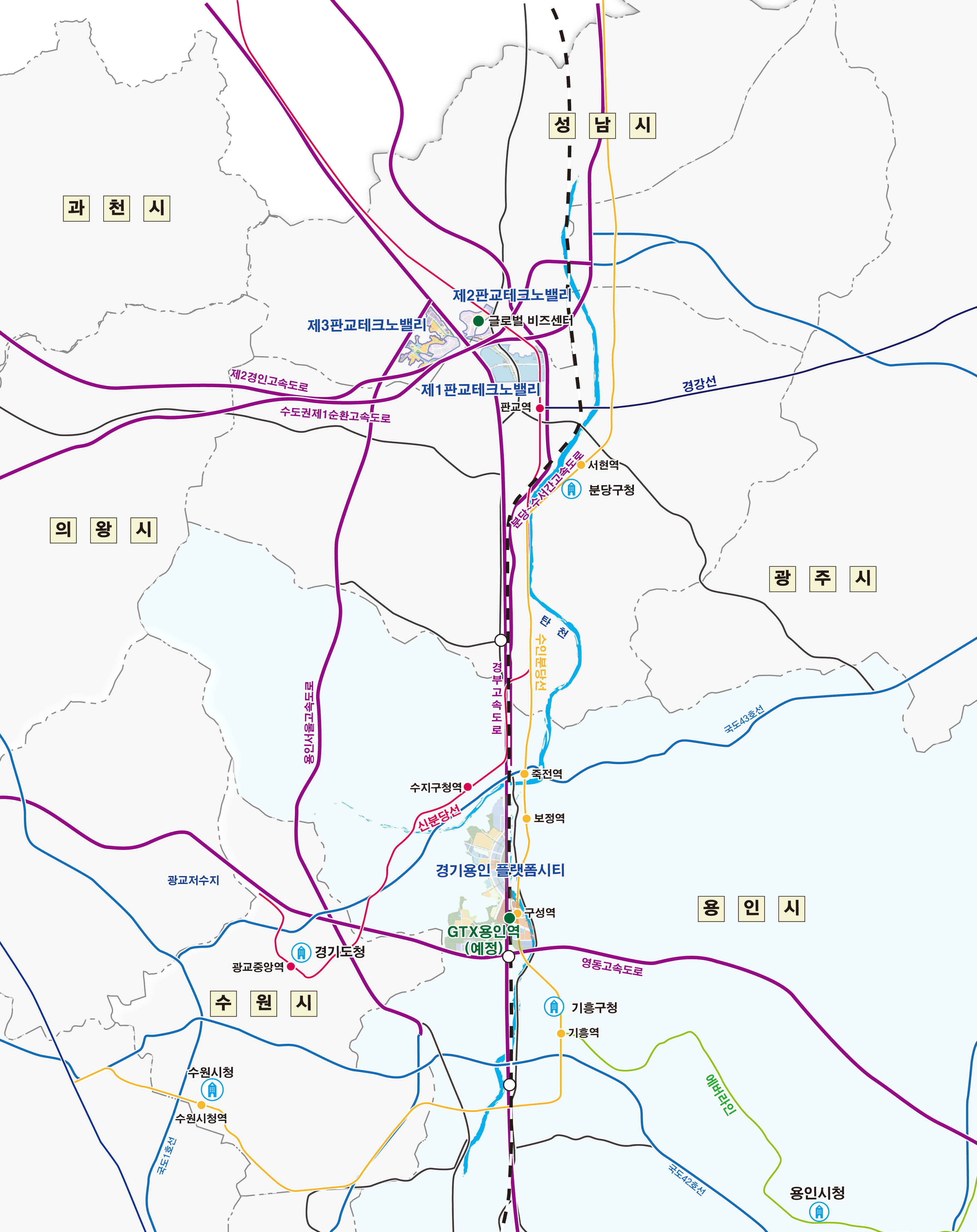 반도체-클러스터-개발-지역-지도