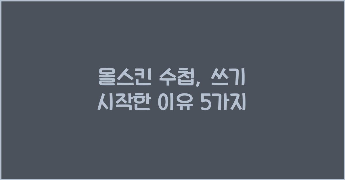 몰스킨 수첩