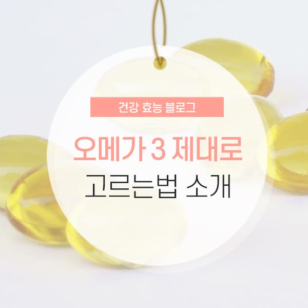 오메가 3 고르는법 및 효능 소개 콘텐츠