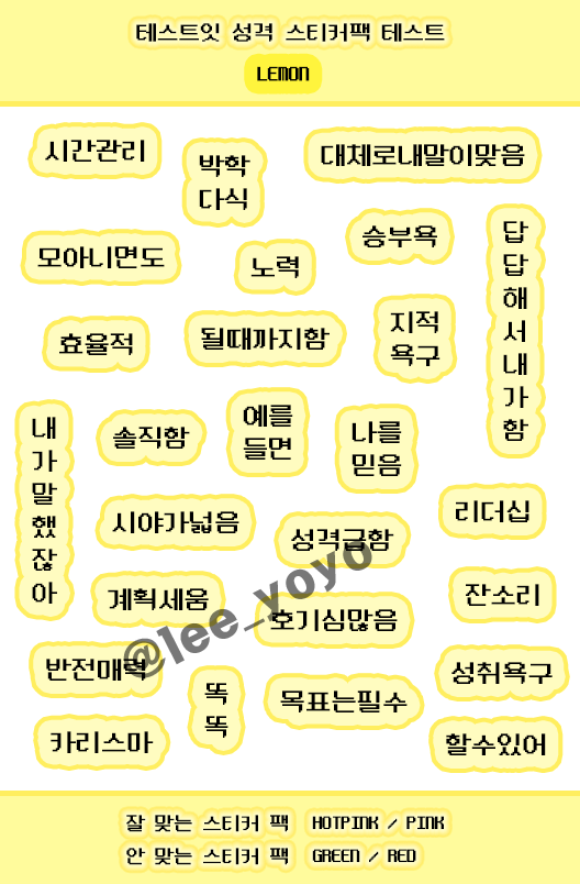 테스트잇 성격 스티커팩