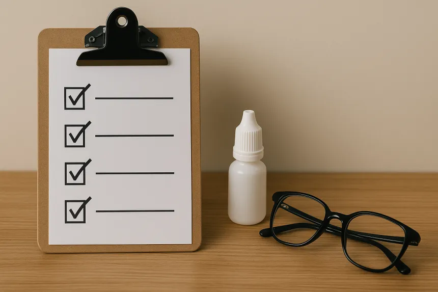 눈에 이물질이 낀것 같은 증상