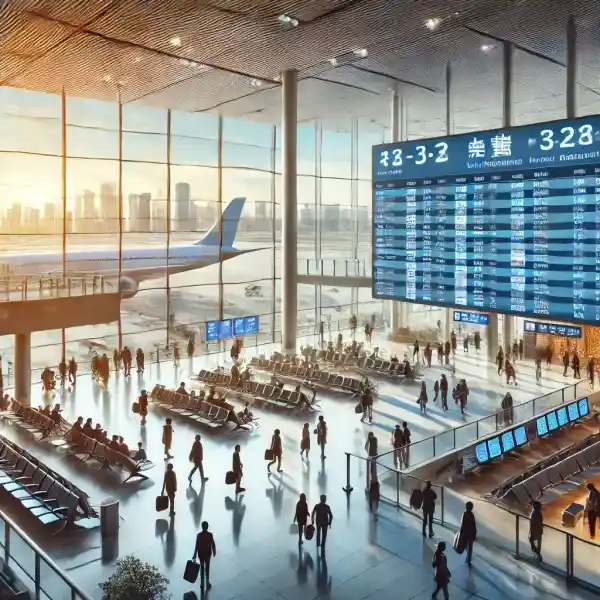 인천공항 국제선 도착 안내판, 실시간 항공편 도착 정보를 확인할 수 있는 전광판