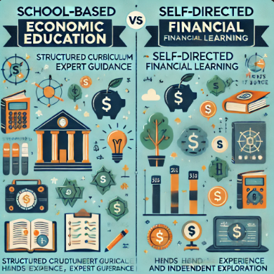 학교 경제 교육과 자율 학습 비교 사진