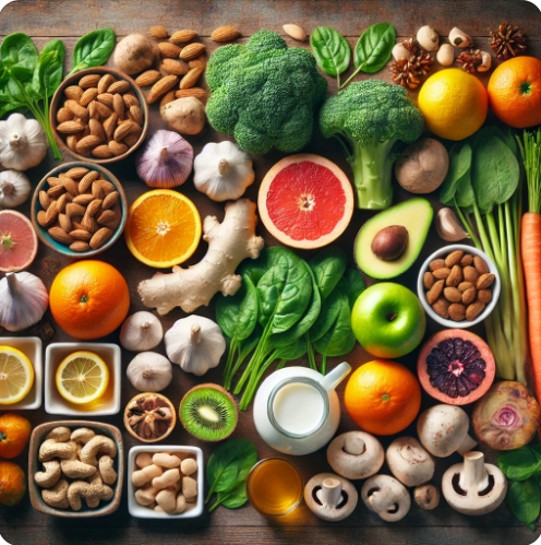 면역력에 좋은 음식 이미지