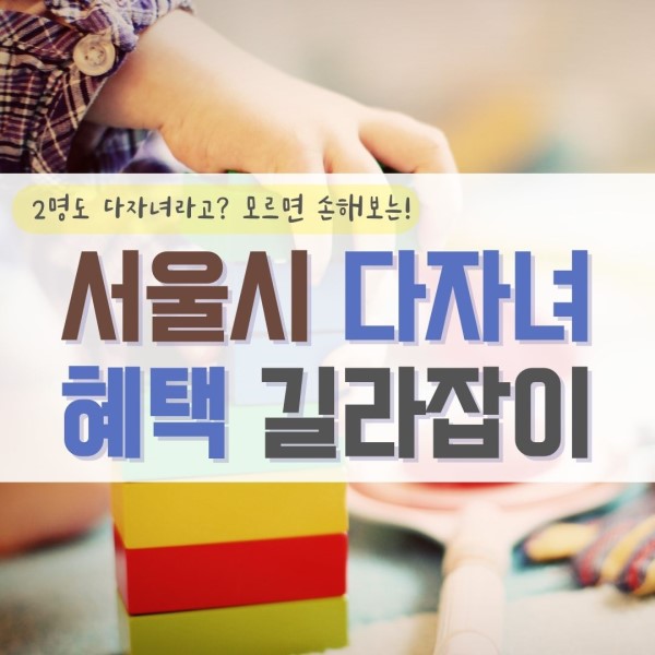 서울 다자녀 혜택