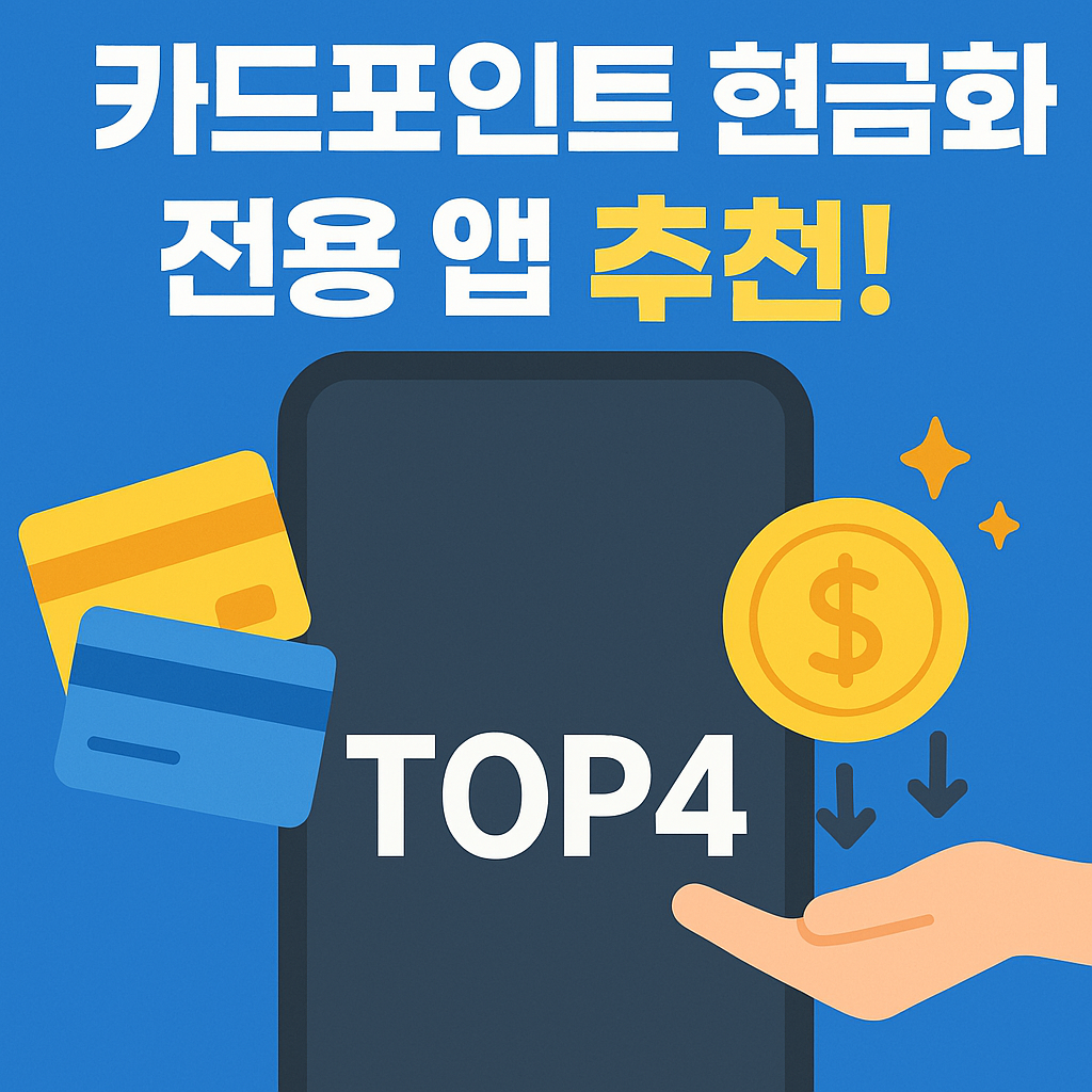 카드포인트 현금화 전용 앱 추천! TOP4 (2025 업데이트)
