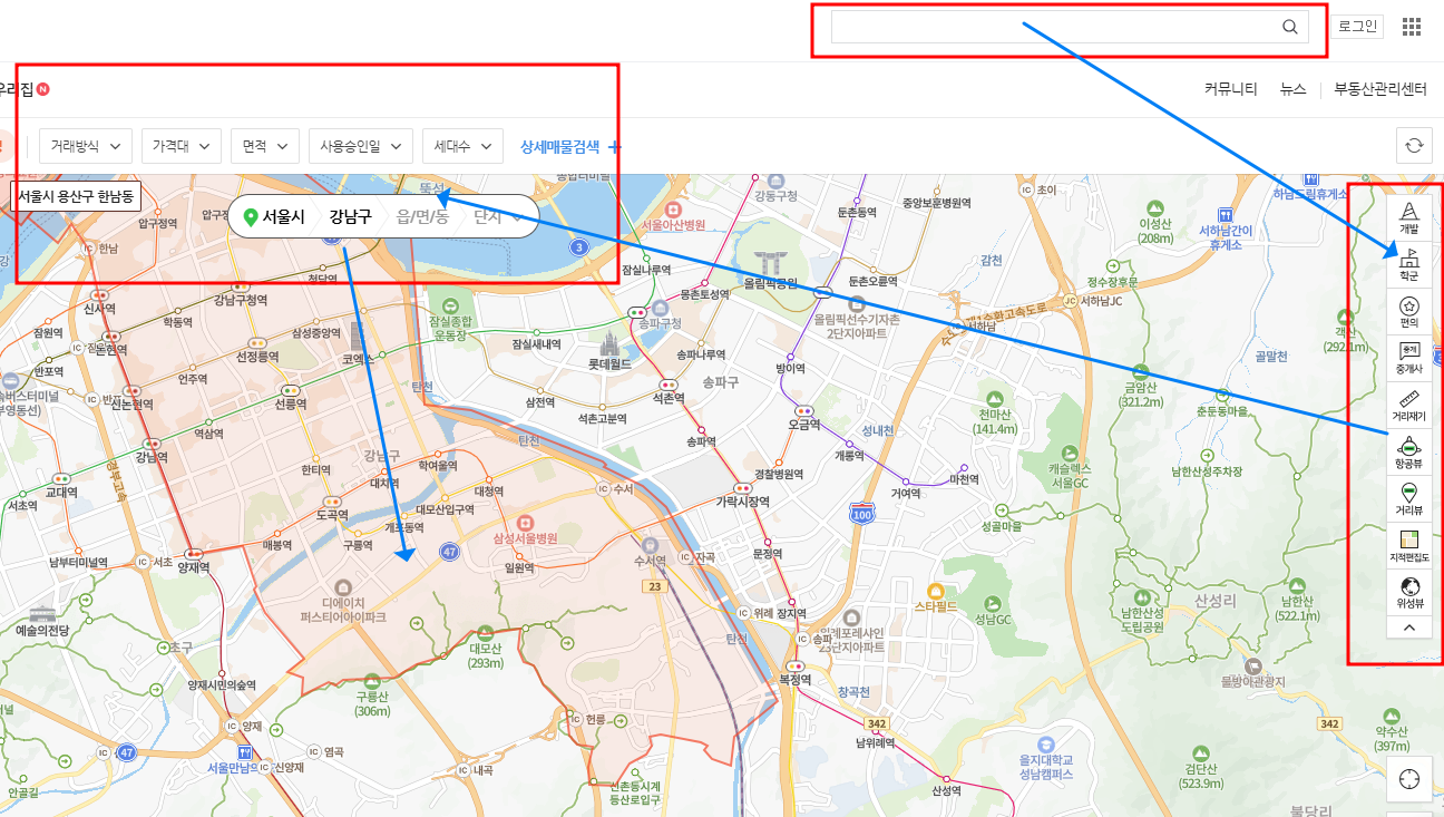 네이버 부동산 인기 지역 TOP 10과 매물 시세 비교