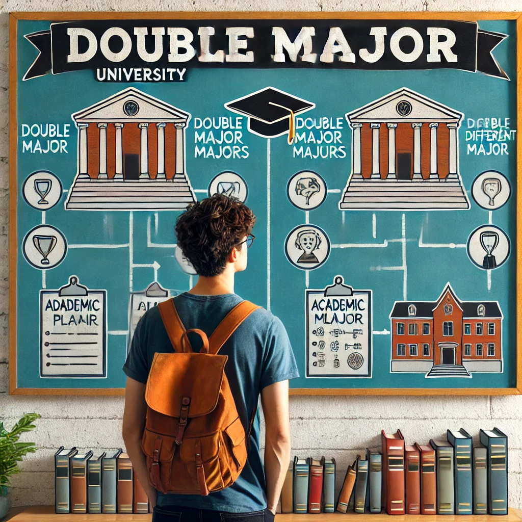 대학 복수전공을 선택하는 학생 이미지