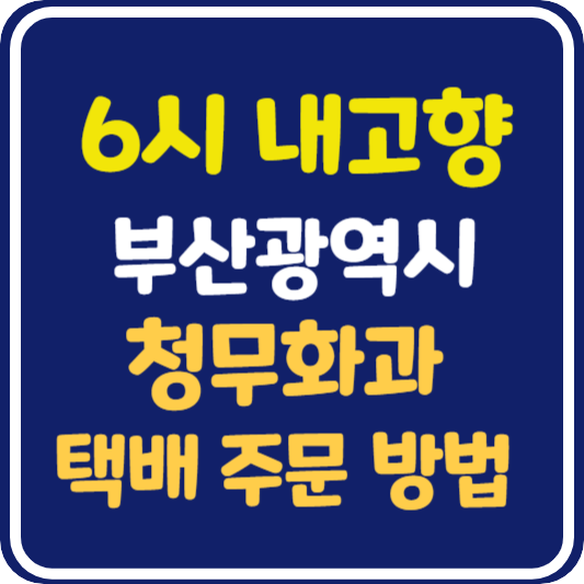 6시 내고향 부산 청무화과 택배 주문 방법