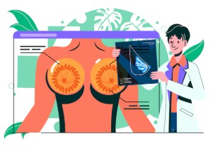 유방암 검사 중 유방 촬영술에 관련된 이미지