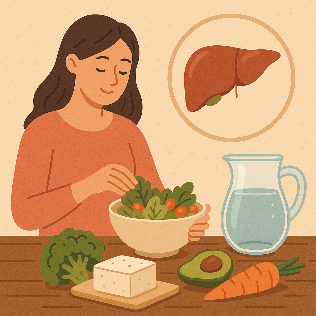 간 건강을 위한 식습관과 관련한 이미지