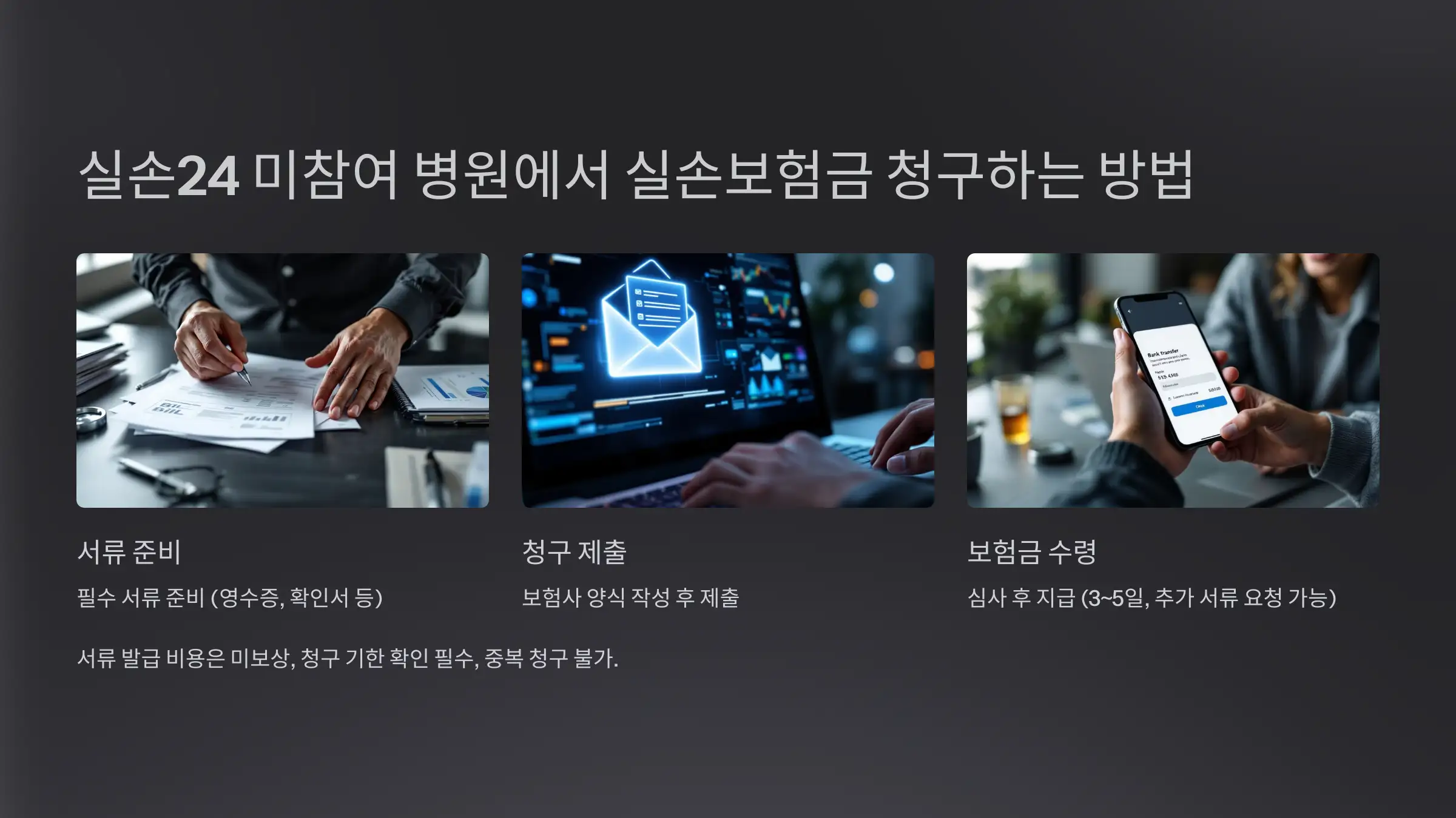 실손24 미참여 병원에서 실손보험금 청구하는 방법