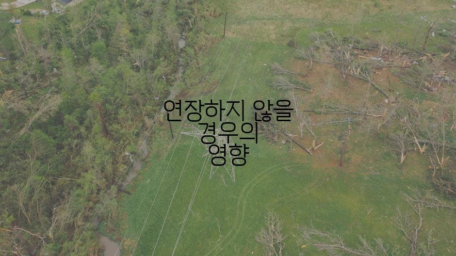 연장하지 않을 경우의 영향