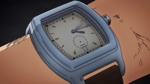 시계가 빠르게 돌아가고 하늘 및 시간이 빠르게 흘러가는 애니메이션 장면의 움직이는 그림