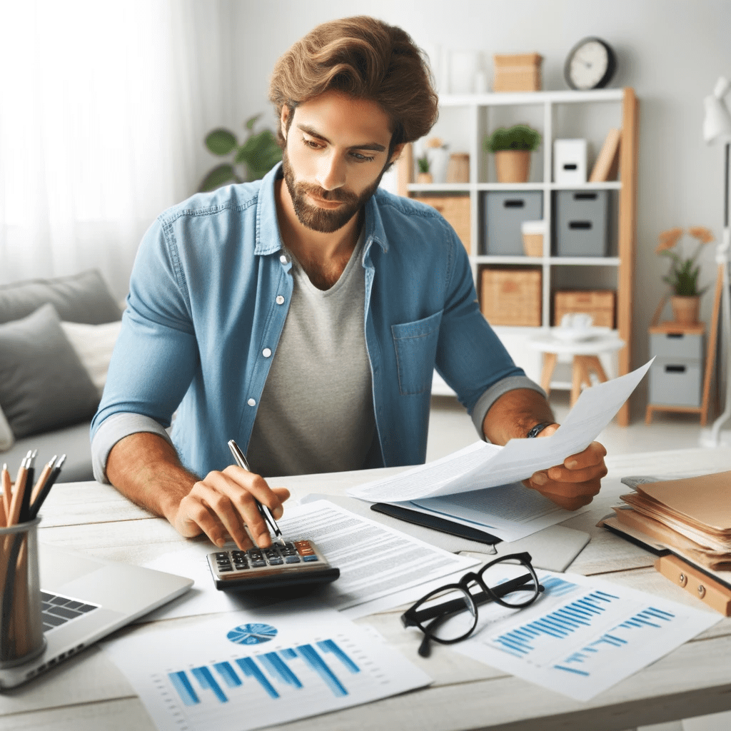 소규모 사업주가 서류 검토중