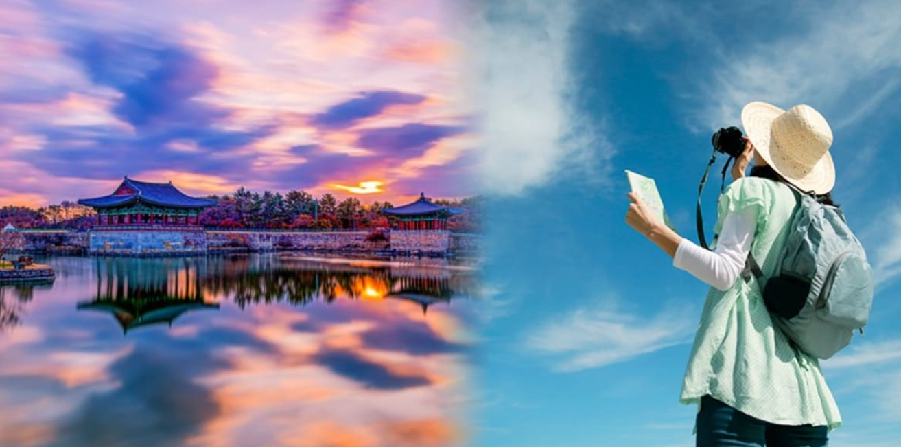 혼자 여행하는 사진