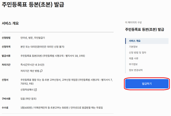 정부24에서 주민등록등본 발급 받기 2