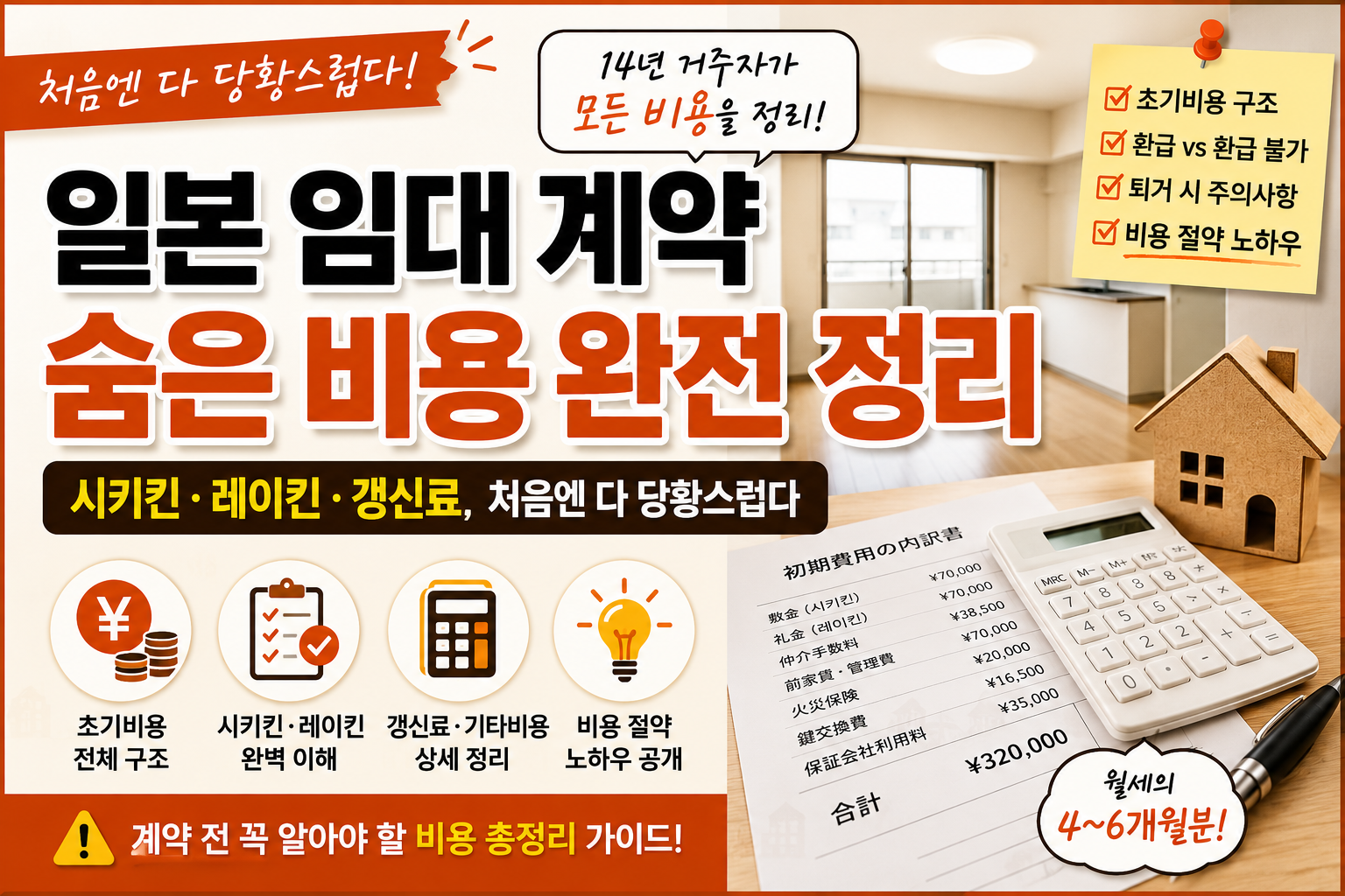 일본 임대 계약 숨은 비용 완전 정리